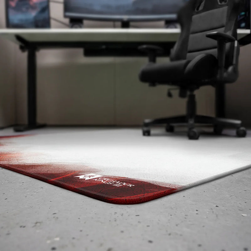 Floor Mat Red & White Banner