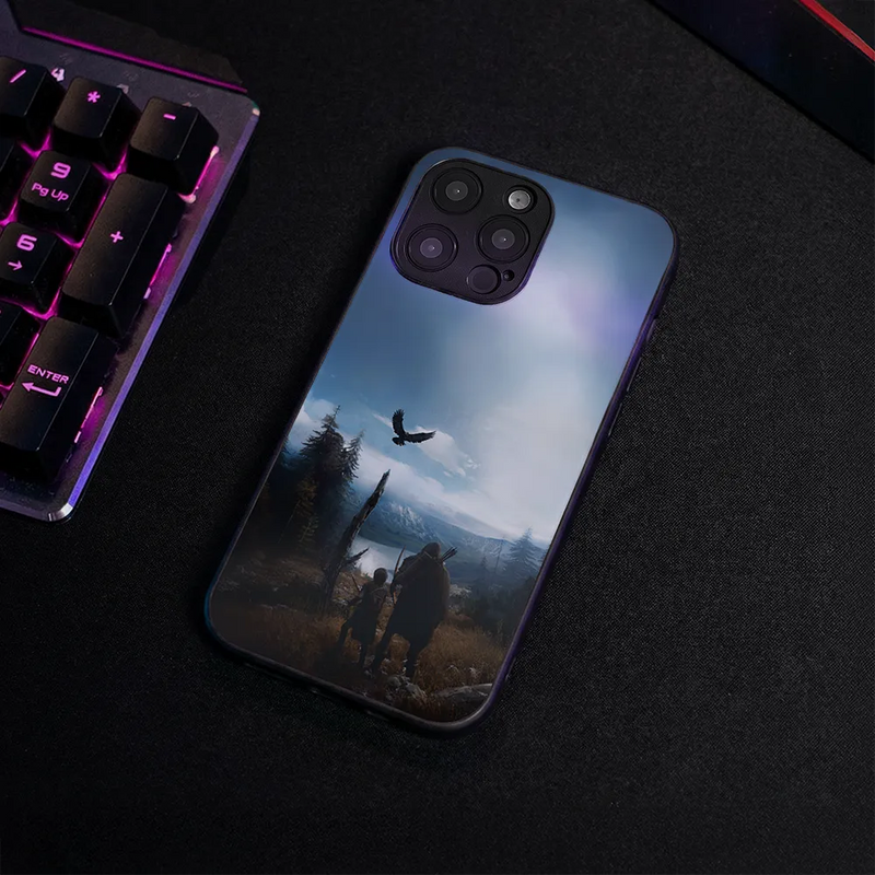 Glass Phone Case Father and Son