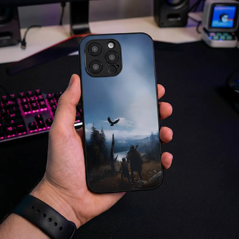 Glass Phone Case Father and Son