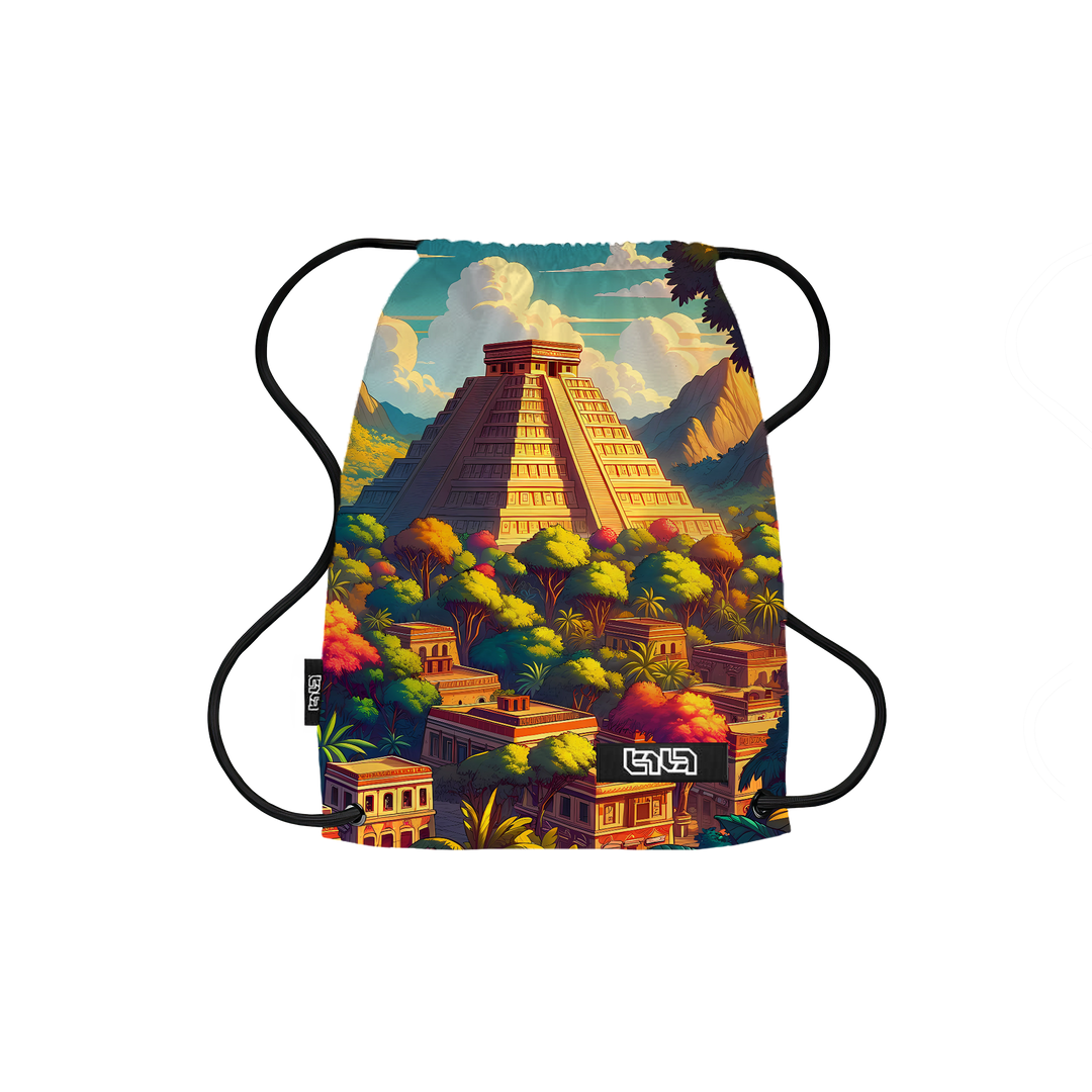 Drawstring Backpack Mayan City