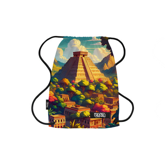 Drawstring Backpack Mayan City