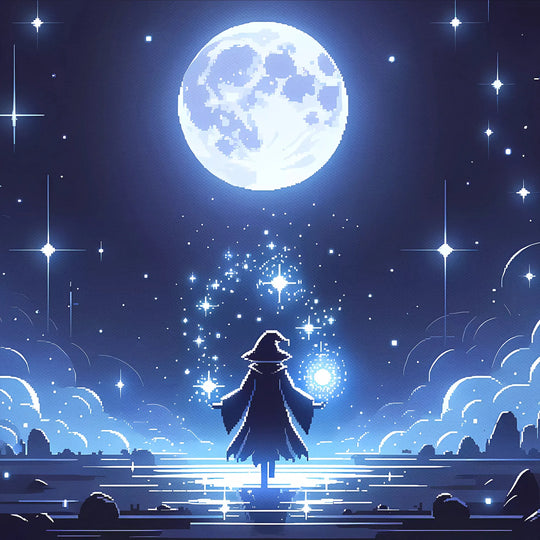 Drawstring Backpack Moonlight Pixel