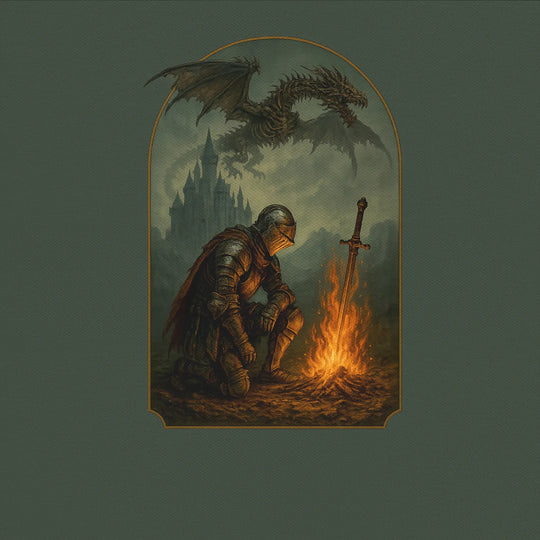 Drawstring Backpack Campfire by the Castle