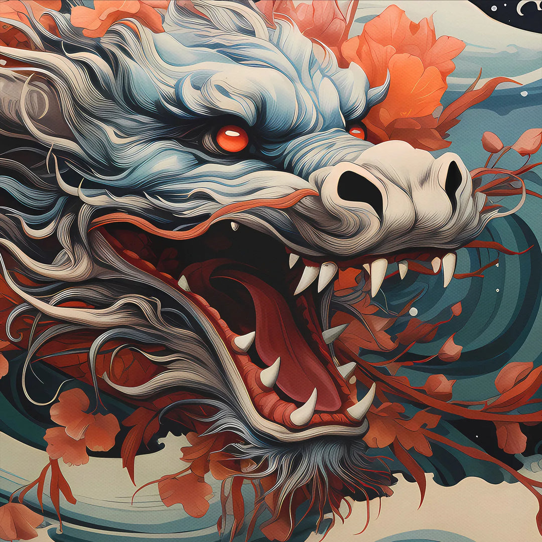 Drawstring Backpack Chinese Dragon