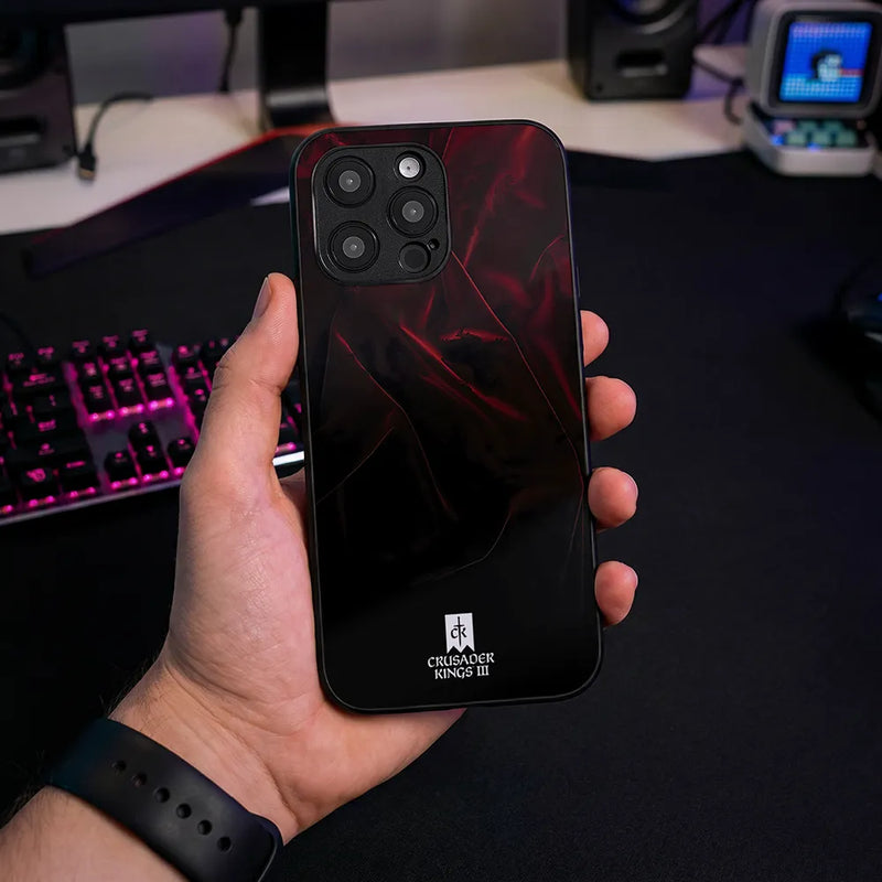 Glass Phone Case Crimson Veil