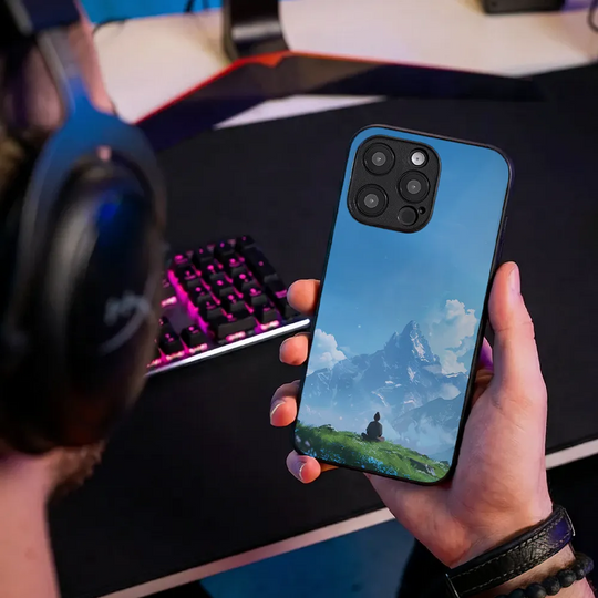 Glass Phone Case Mountain Meditation
