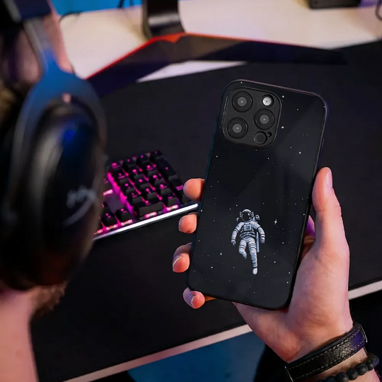 Glass Phone Case Lost Astronaut
