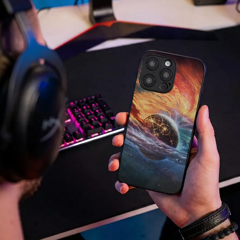 Glass Phone Case Cosmic Storms