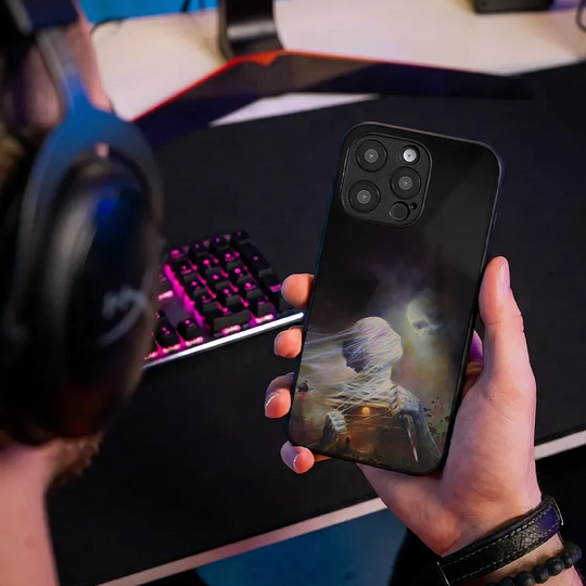 Glass Phone Case Existential Duality