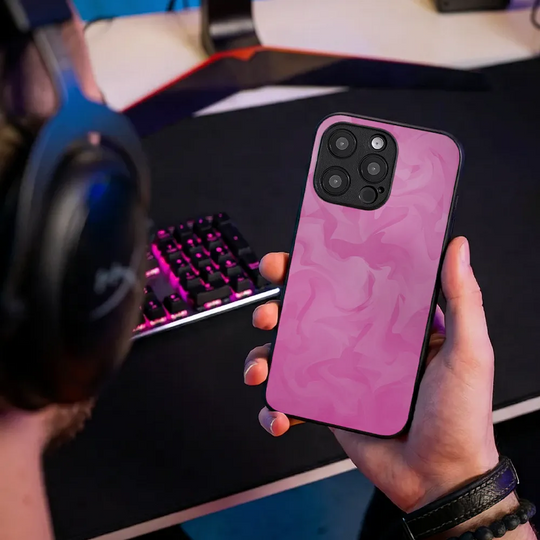 Glass Phone Case Fuchsia Vortex