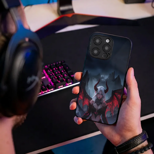 Glass Phone Case Nyx The Succubus